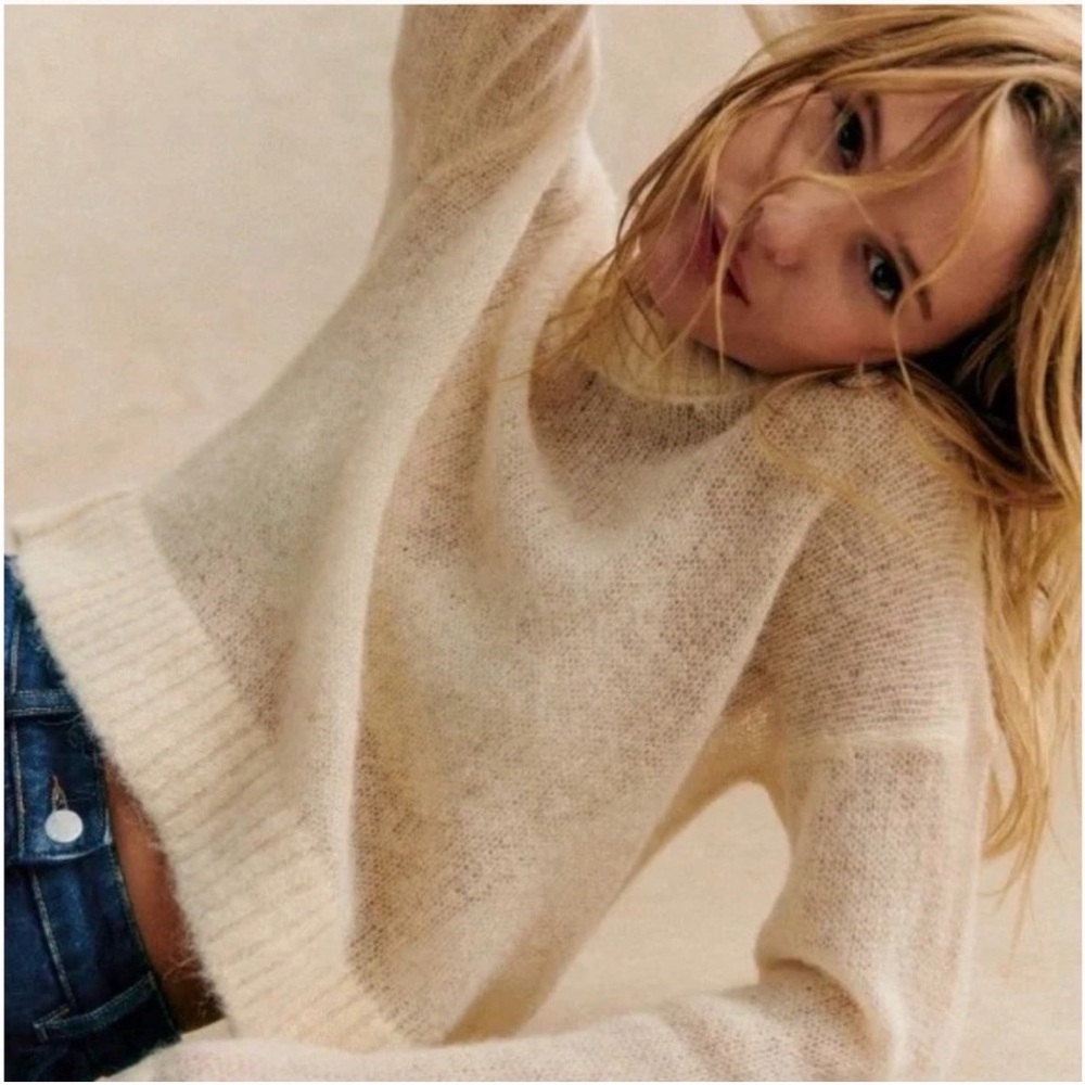 Sezane Cream Knit Sweater NWOT